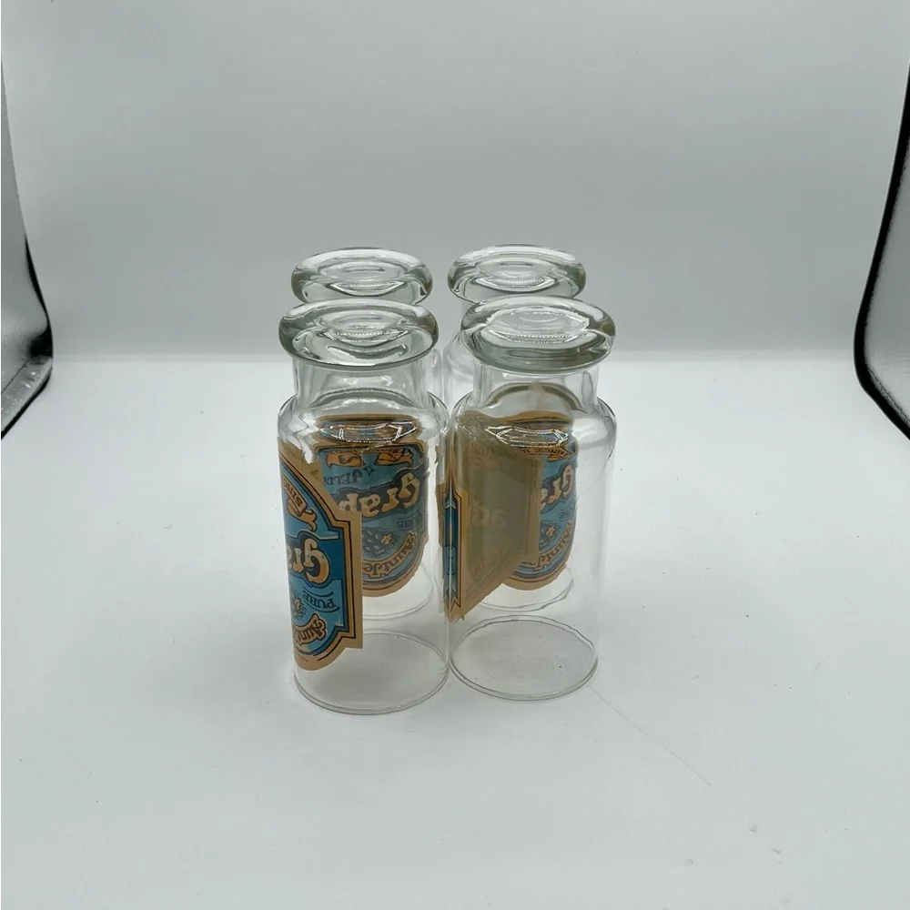 1980s Aunt Jenny’s Grape Jelly Glasses Drinking Tumblers Set Of 4